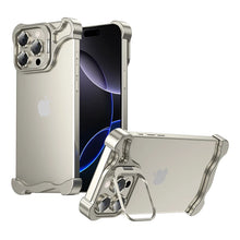 Load image into Gallery viewer, Metal Frameless Bumper Lens Holder Shockproof Case for IPhone 17 Air 16 15 14 Pro Max 16Pro 17Pro Heat Dissipation Phone Cover