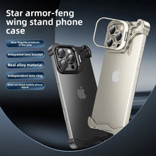 Load image into Gallery viewer, Metal Frameless Bumper Lens Holder Shockproof Case for IPhone 17 Air 16 15 14 Pro Max 16Pro 17Pro Heat Dissipation Phone Cover