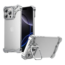 Load image into Gallery viewer, Metal Frameless Bumper Lens Holder Shockproof Case for IPhone 17 Air 16 15 14 Pro Max 16Pro 17Pro Heat Dissipation Phone Cover
