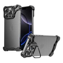 Load image into Gallery viewer, Metal Frameless Bumper Lens Holder Shockproof Case for IPhone 17 Air 16 15 14 Pro Max 16Pro 17Pro Heat Dissipation Phone Cover