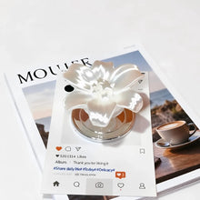 Load image into Gallery viewer, Glossy Pearl Lily Flower Magnetic Phone Grip Holder Kawai Finger Socket Phone Stand Bracket Cell Case Girls Daily Accessories
