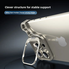 Load image into Gallery viewer, Metal Frameless Bumper Lens Holder Shockproof Case for IPhone 17 Air 16 15 14 Pro Max 16Pro 17Pro Heat Dissipation Phone Cover
