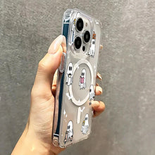 Load image into Gallery viewer, Magnetic Halloween Ghost Print Phone Case for Samsung Galaxy S21 S22 S23 S24 S25 Plus Ultra S21 FE Wireless Charge Acrylic Cover
