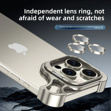 Load image into Gallery viewer, Metal Frameless Bumper Lens Holder Shockproof Case for IPhone 17 Air 16 15 14 Pro Max 16Pro 17Pro Heat Dissipation Phone Cover
